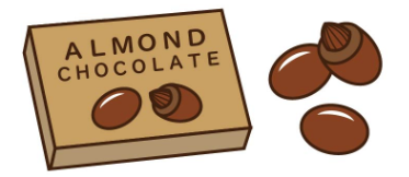 アーモンドチョコレートのイラスト